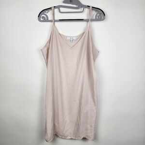 REISS WOMENS 14 CARI SHEER SPAGHETTI STRAP CAMI NUDE V NECK LIGHTWEIGHT NWOT
